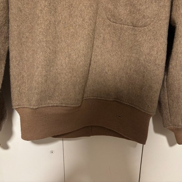 Vintage Gokey’s Suede Shoulder patch brown wool sweater - Medium/ Large - Picture 3 of 14